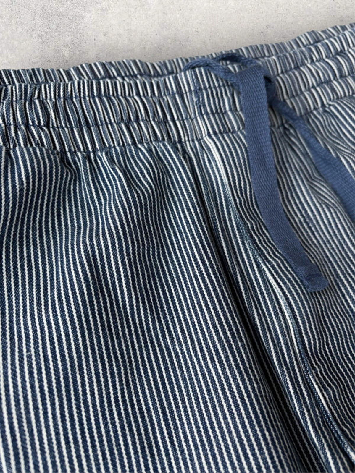 Uniqlo Pinstripe Baggy Trousers Blue Size L