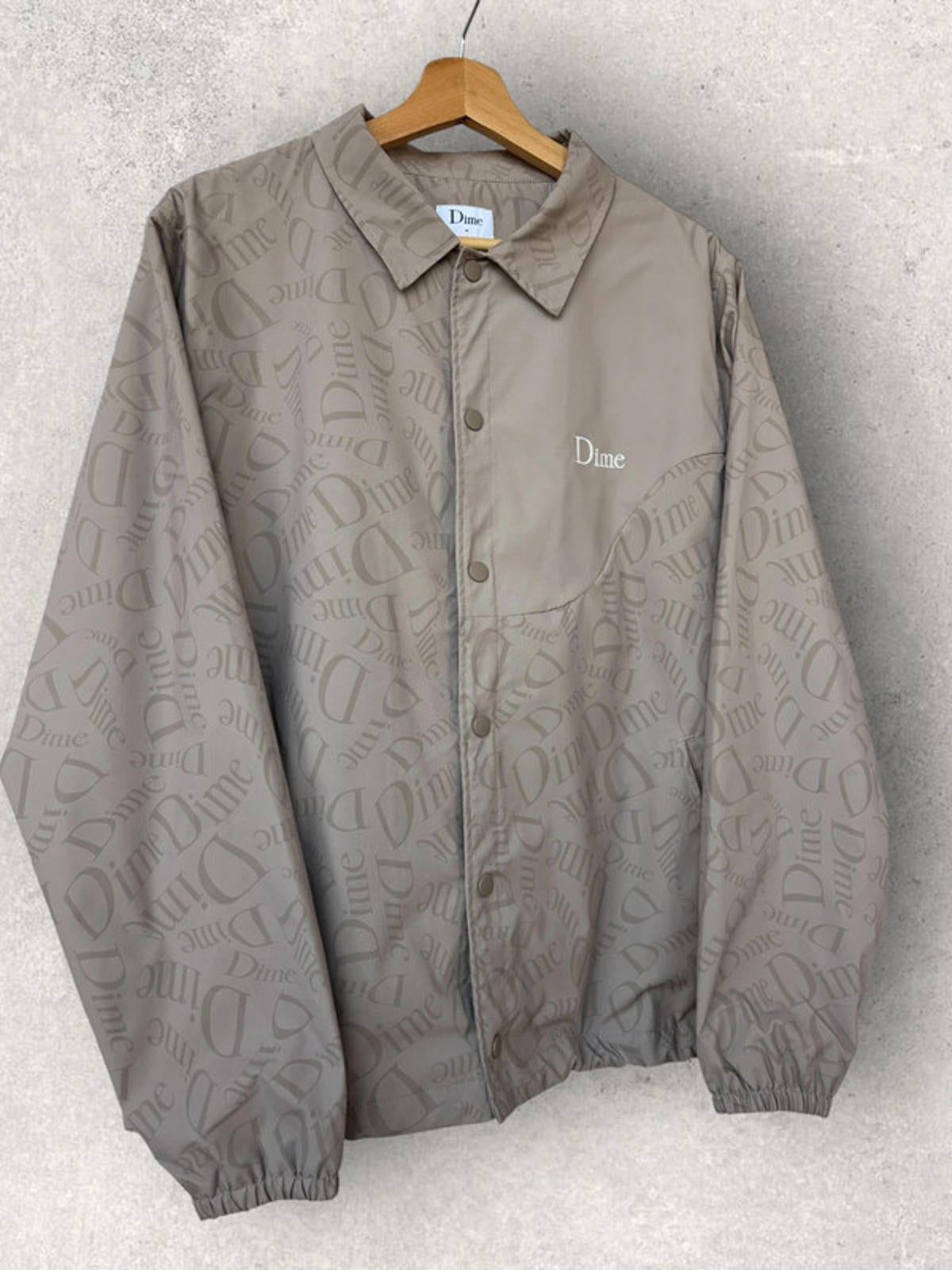 Dime All Over Coach Jacket Tan Size M