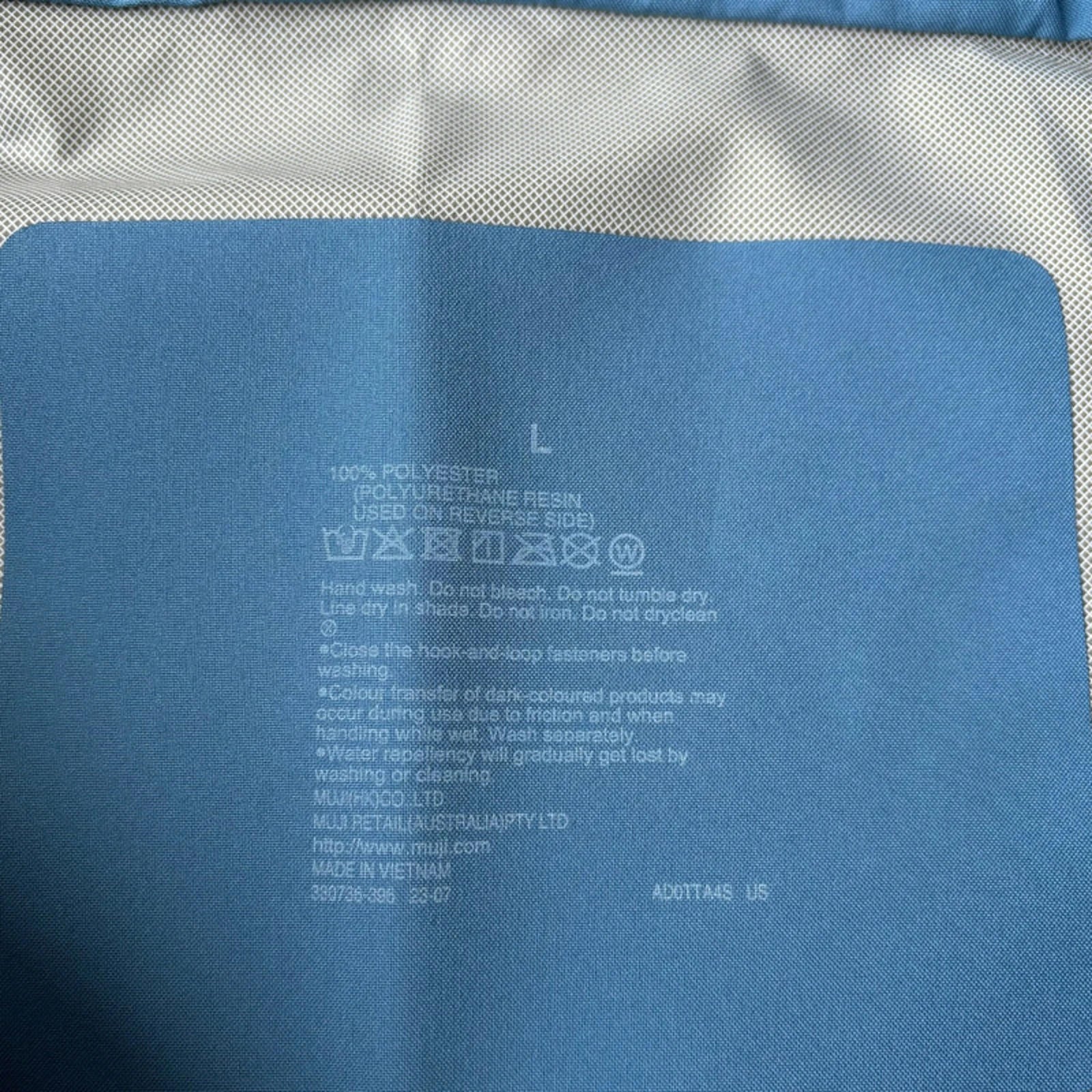 BNWT Muji Japanese Raincoat Blue Size L