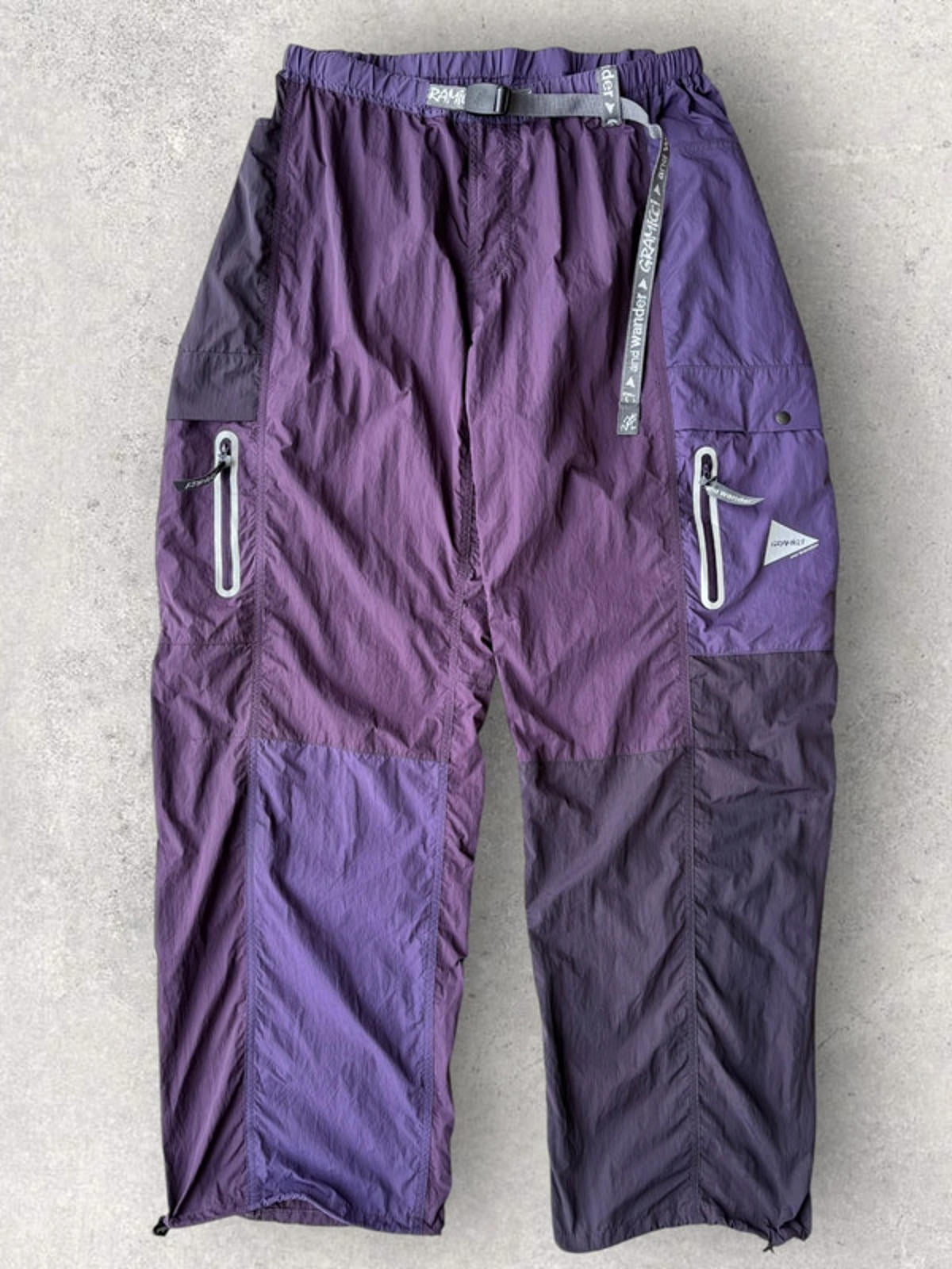 Gramicci x And Wander Patchwork Wind Pant Purple XL
