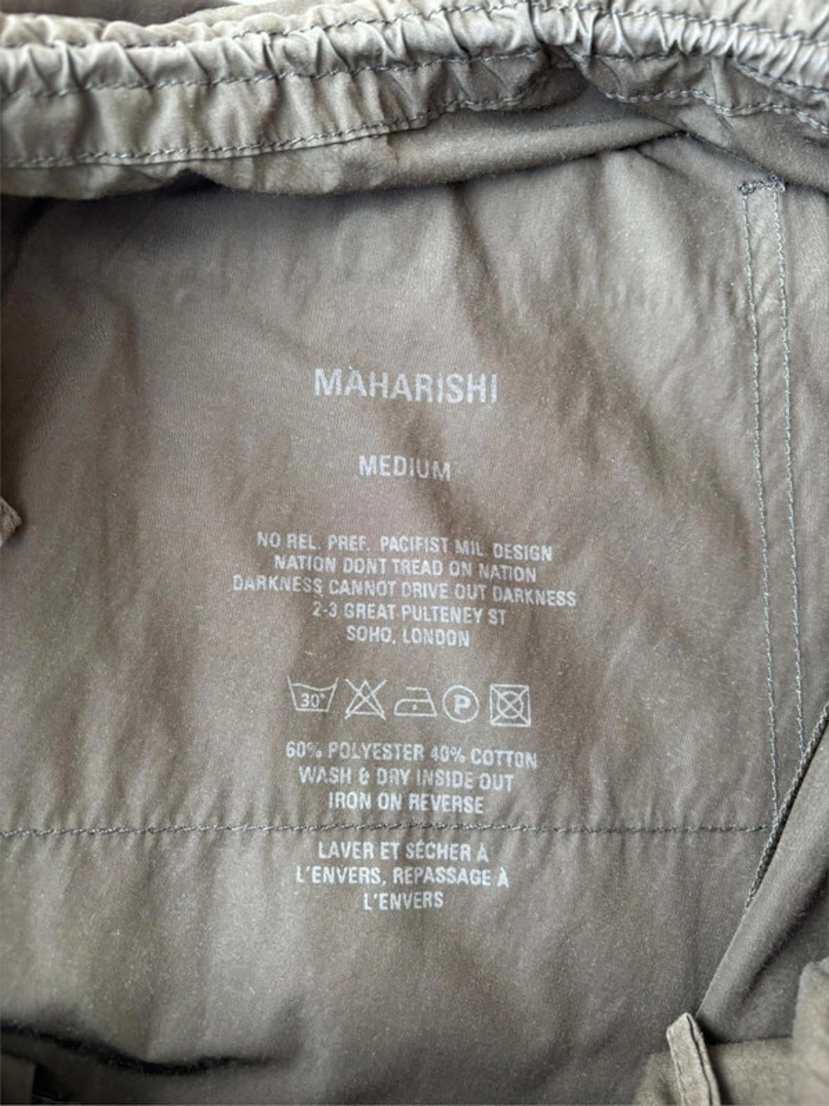 Maharishi MFG Embroidered Technical Riverine Pants Khaki Size M