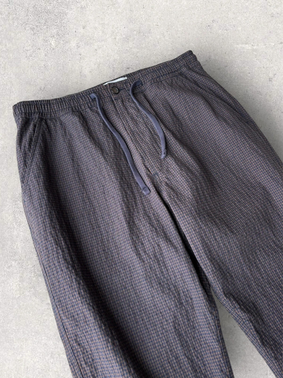 Universal Works Check Oxford Pant Brown M