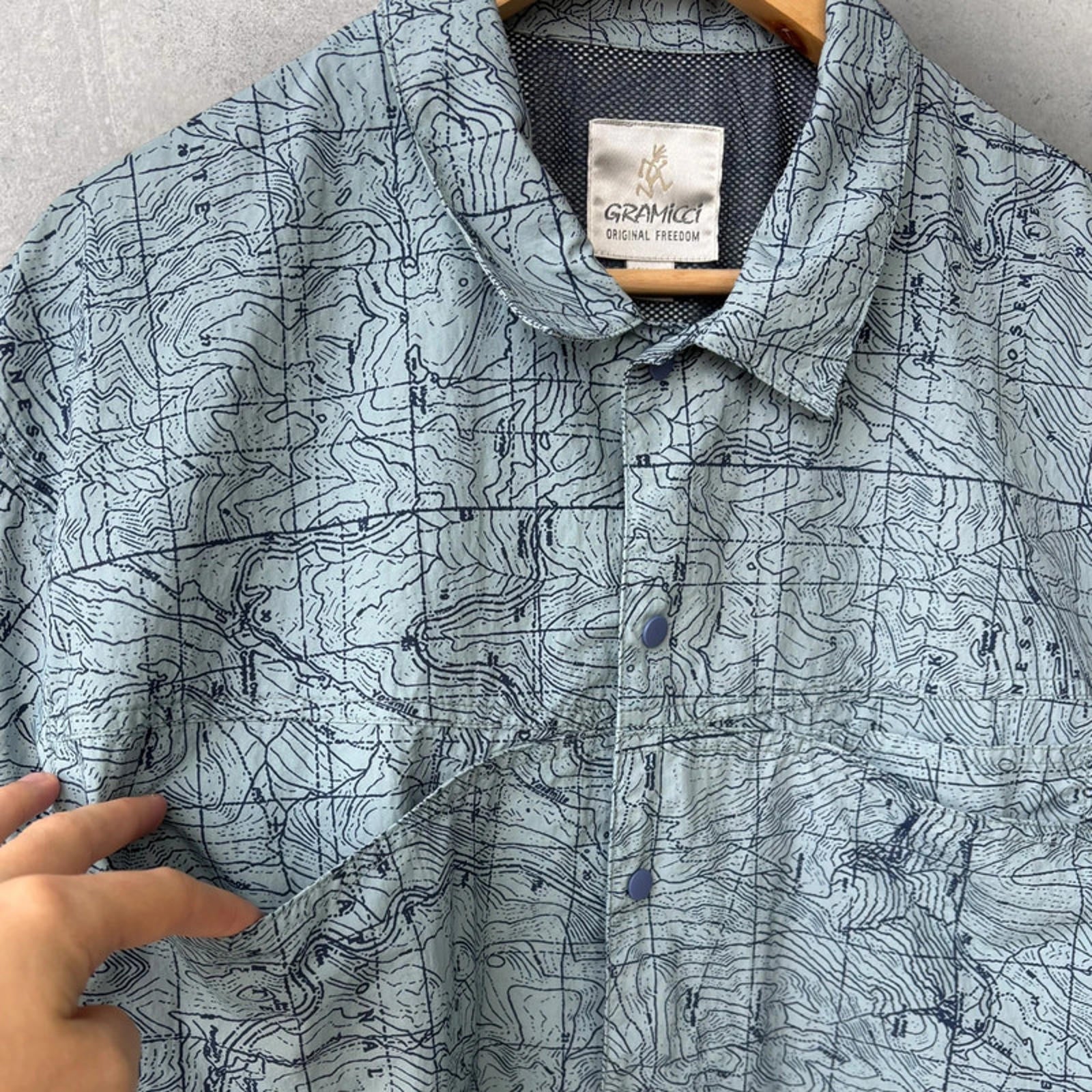 Gramicci Yosemite Camp Shirt Blue Size M