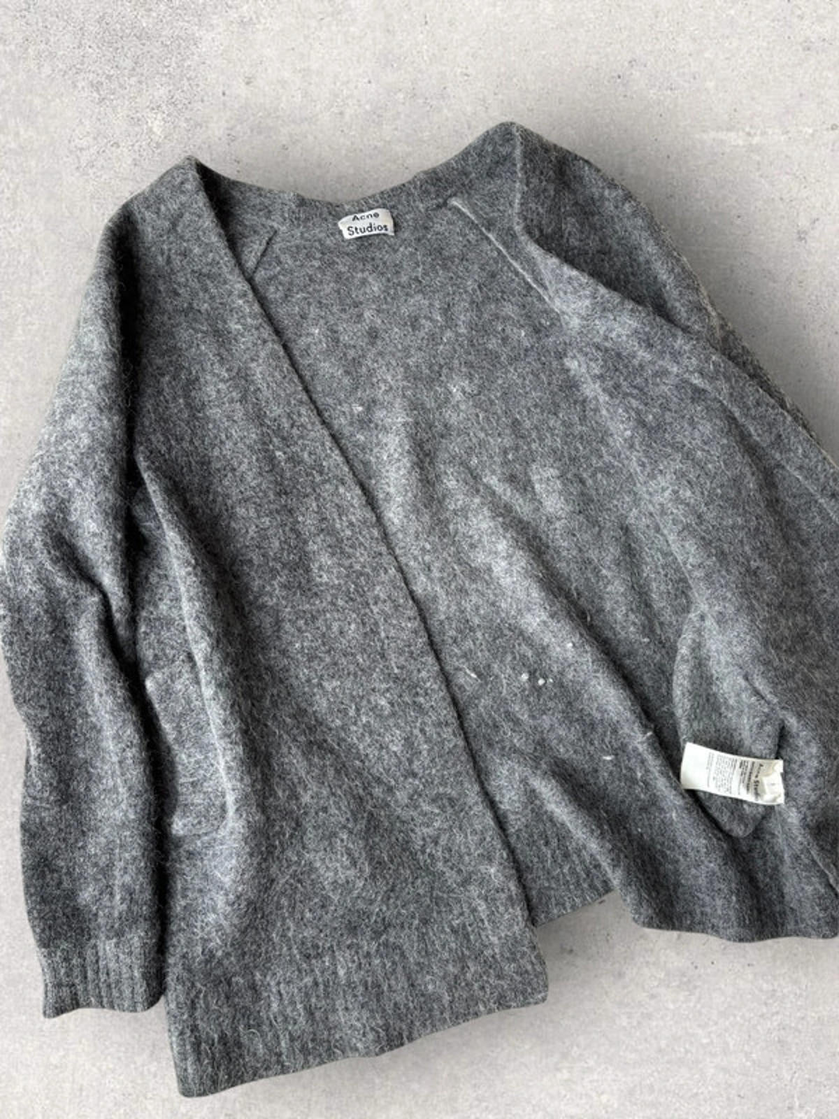 Acne Studios Raya Mohair Cardigan Grey S