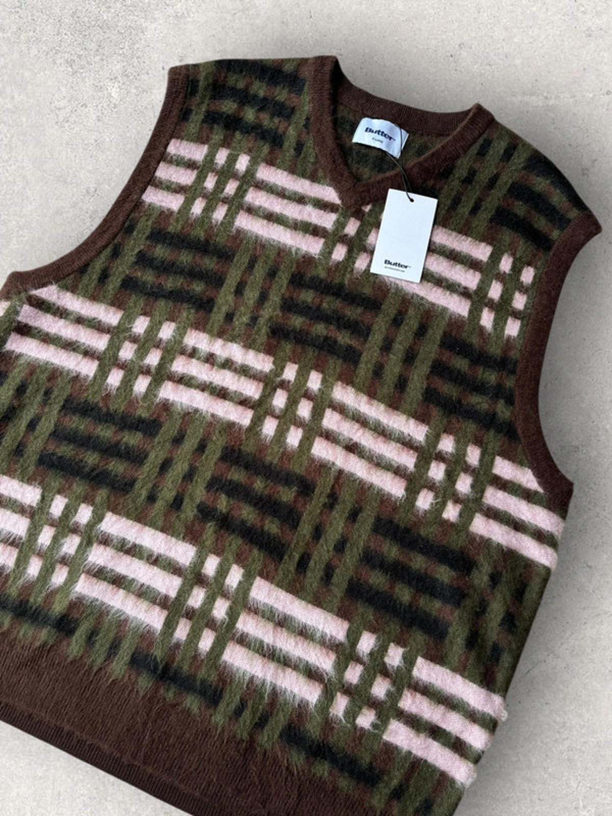 BNWT Butter Goods Weave Knitted Vest Chestnut XL