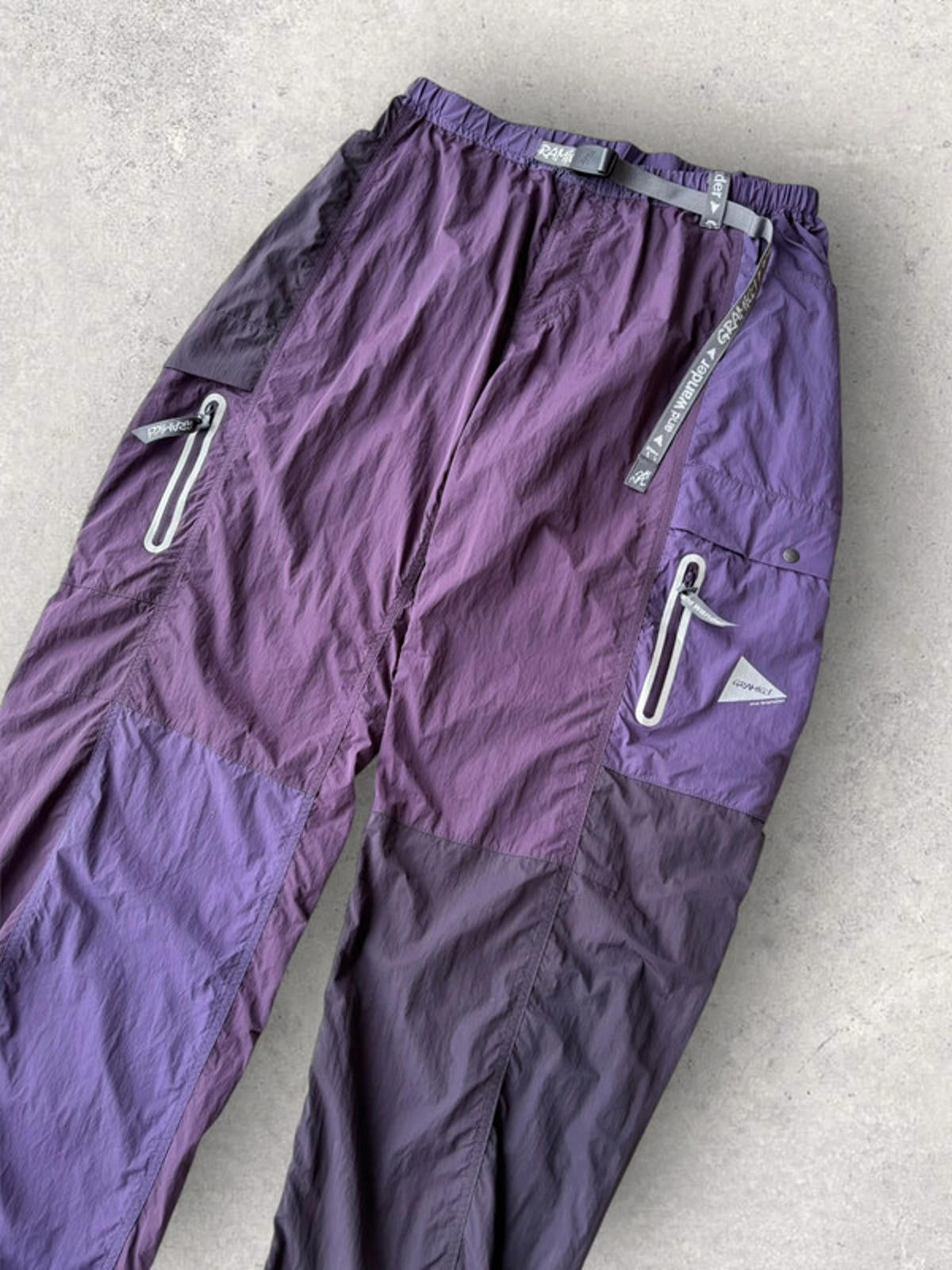 Gramicci x And Wander Patchwork Wind Pant Purple XL