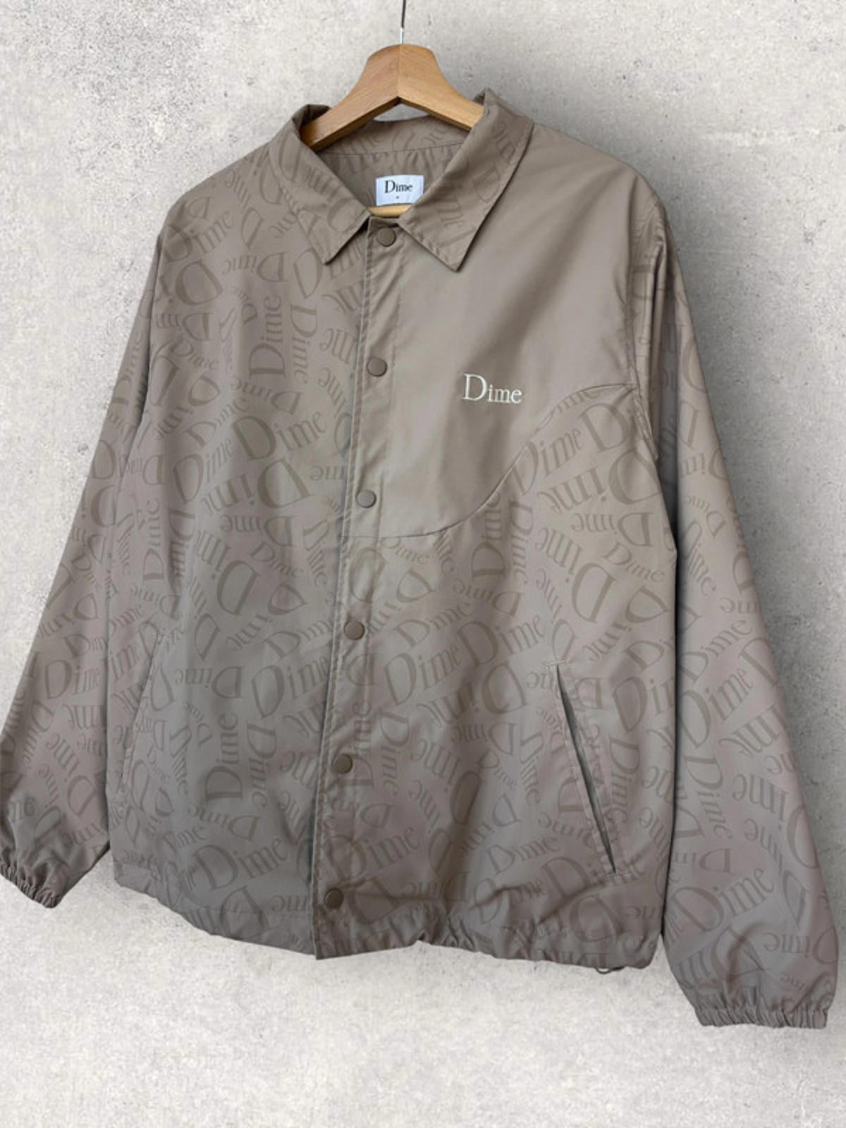 Dime All Over Coach Jacket Tan Size M