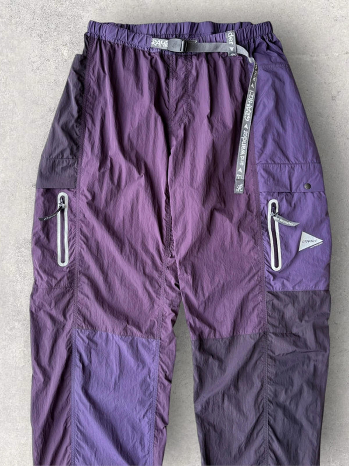 Gramicci x And Wander Patchwork Wind Pant Purple XL