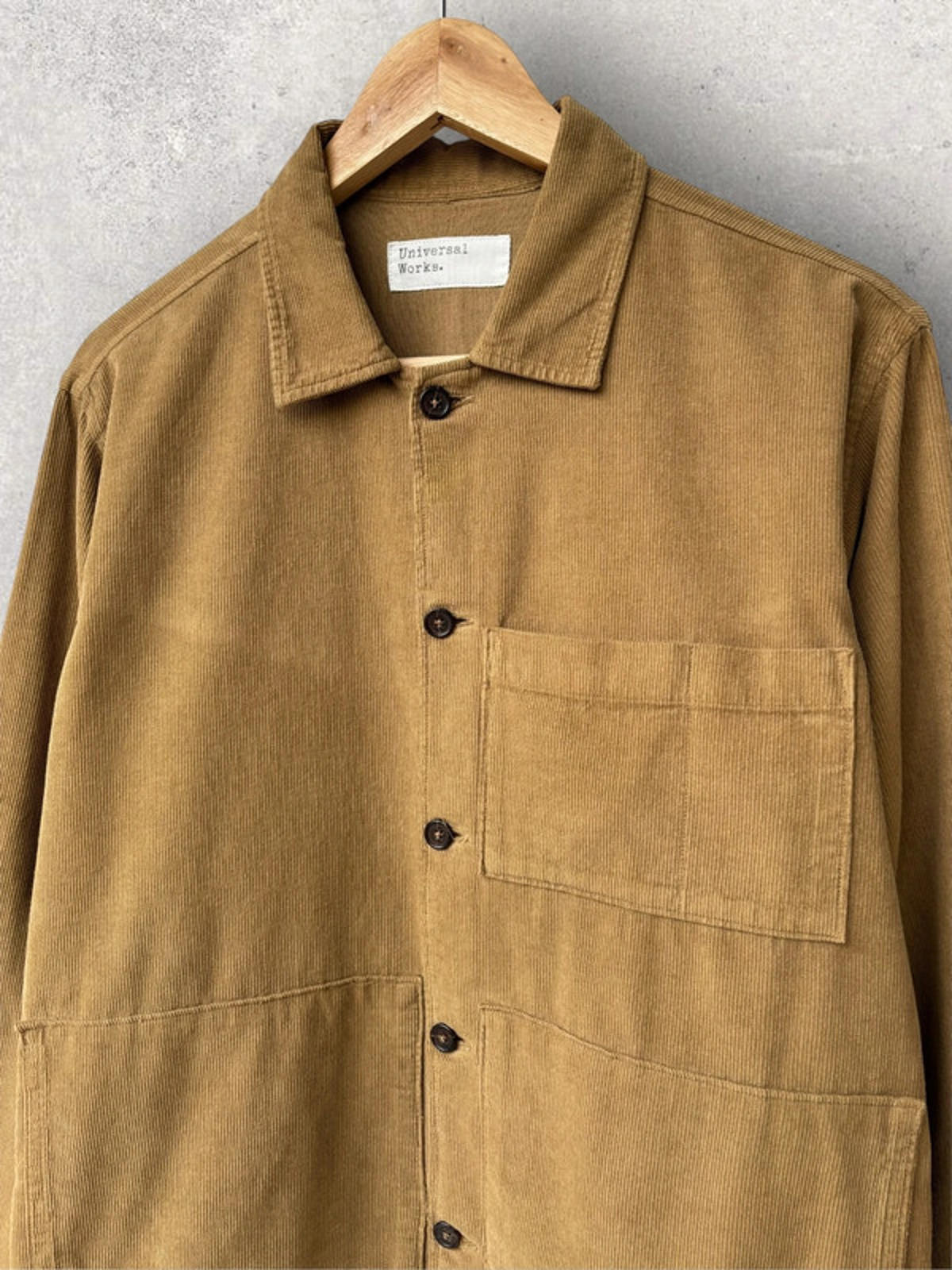 Universal Works Cord Utility Overshirt Tan Size S