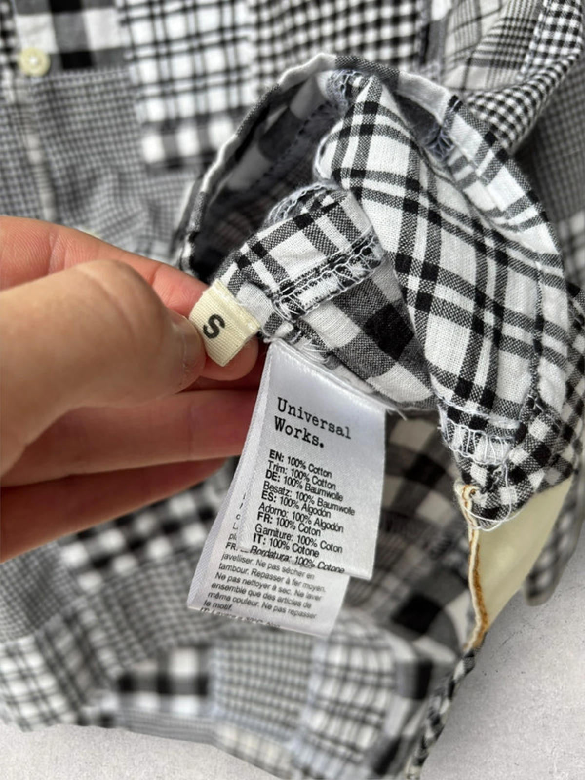 Universal Works Patchwork Shirt Black Size S