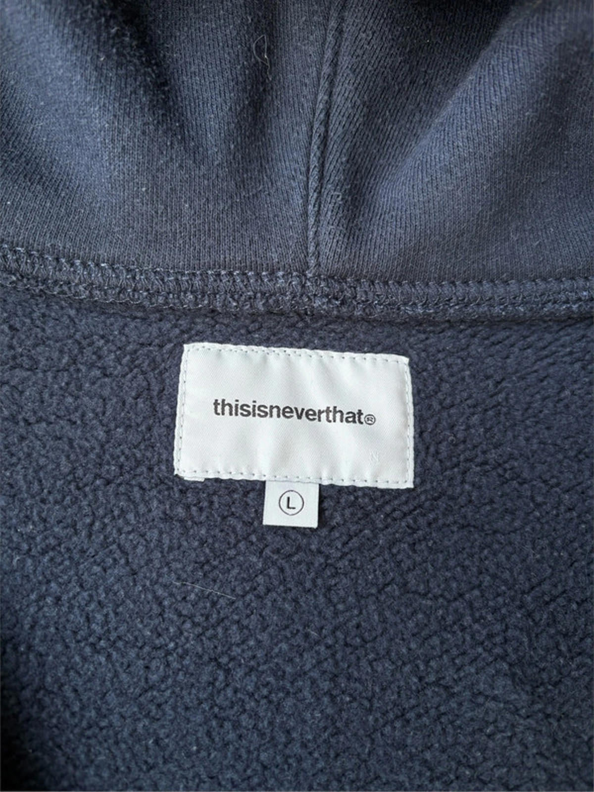 ThisisNeverThat Double Zip Hoodie Navy Size L