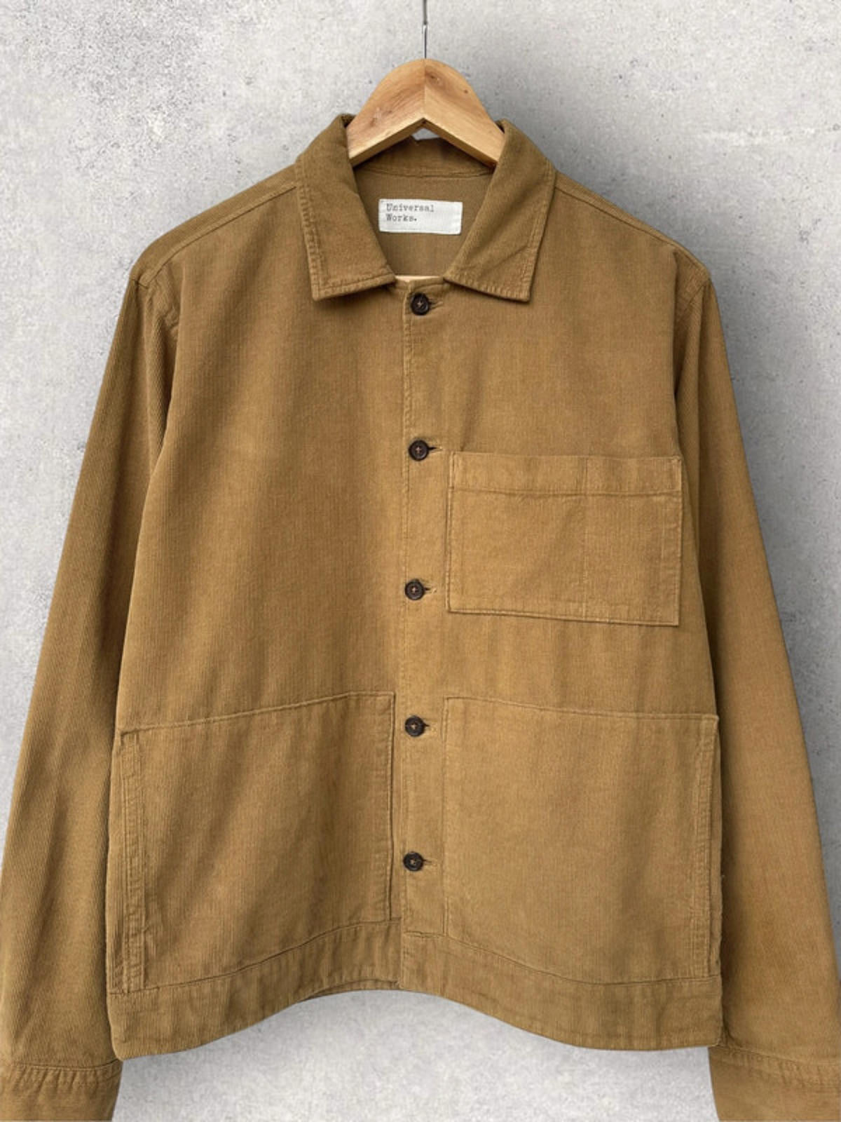 Universal Works Cord Utility Overshirt Tan Size S