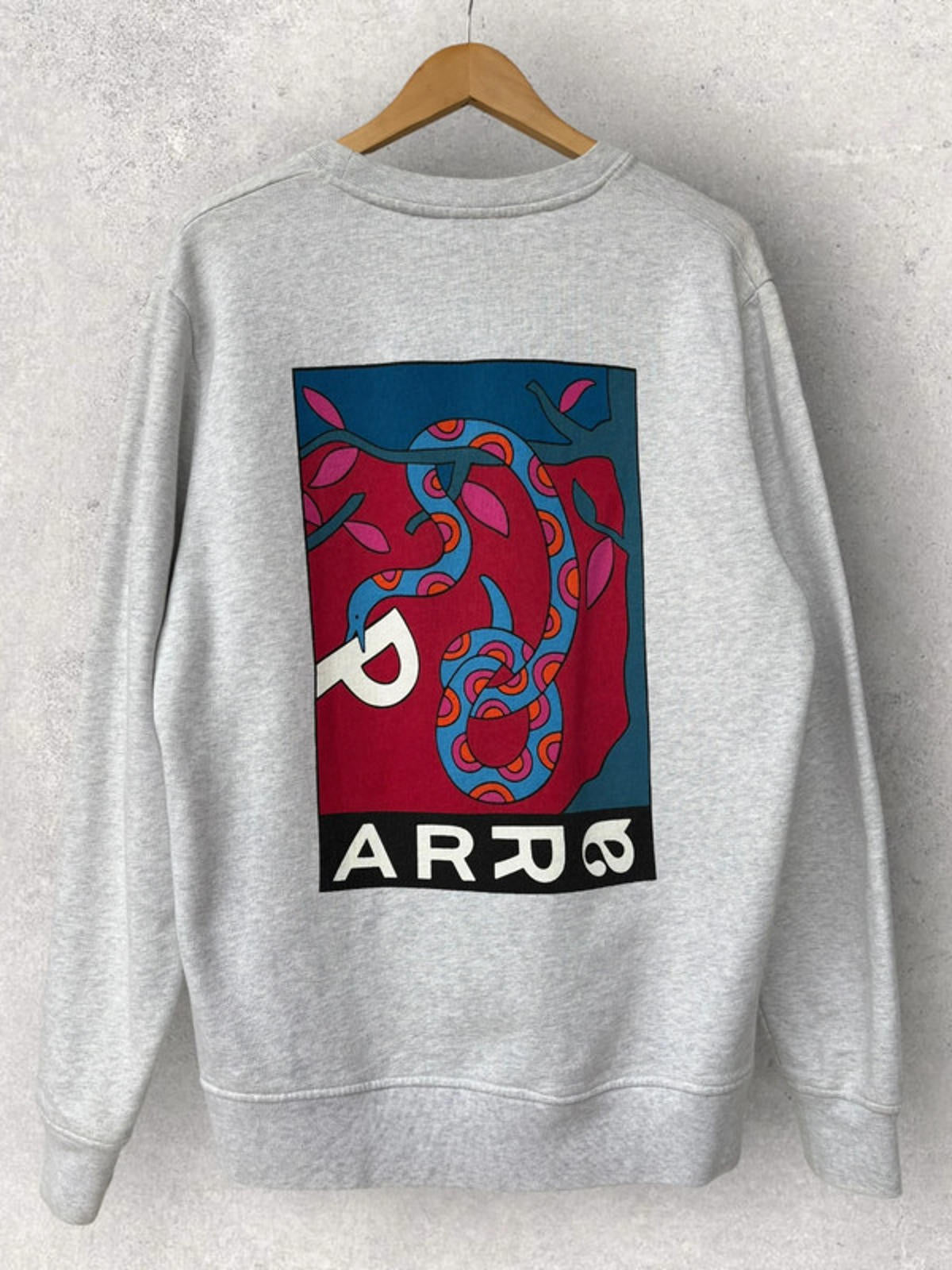 Parra Eve’s Garden Graphic Crew Sweater Grey Size M