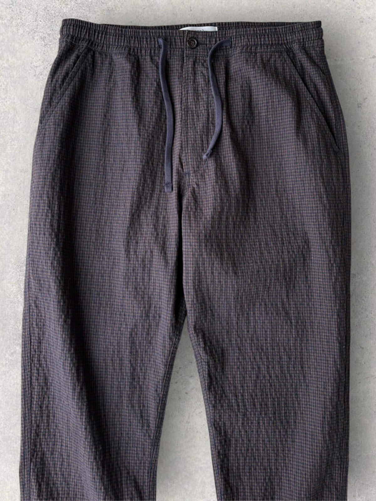 Universal Works Check Oxford Pant Brown M