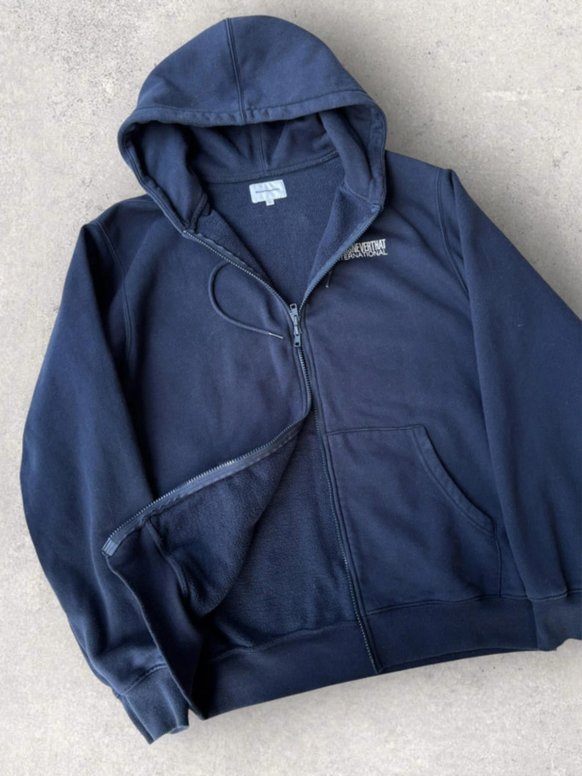ThisisNeverThat Double Zip Hoodie Navy Size L