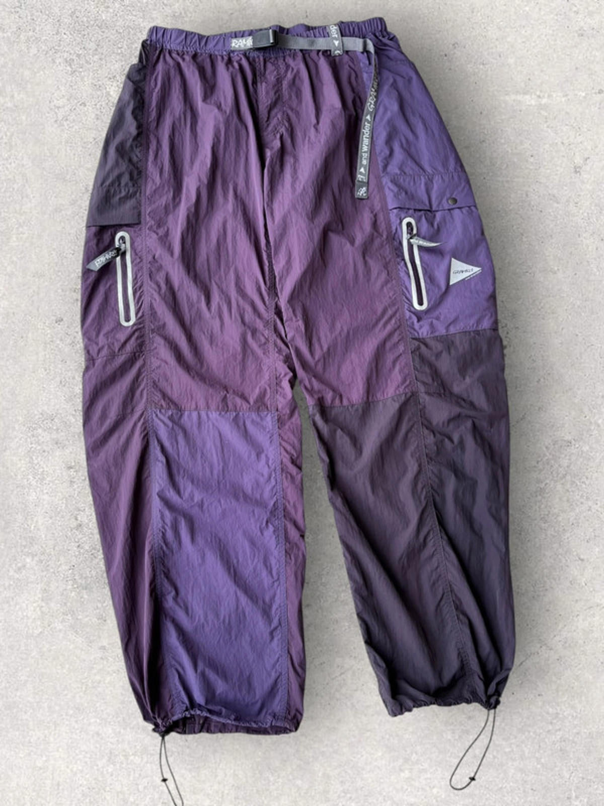 Gramicci x And Wander Patchwork Wind Pant Purple XL