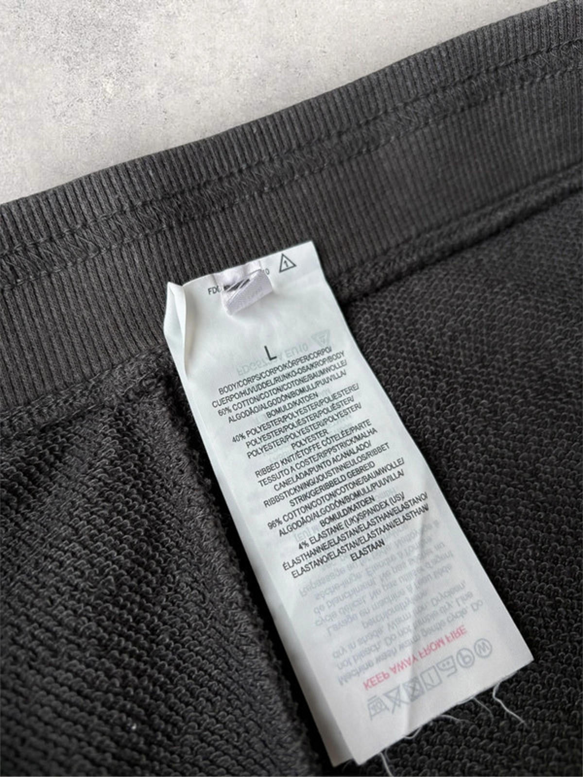 Japanese Cotton Blend Relaxed Fit Joggers Grey Size L