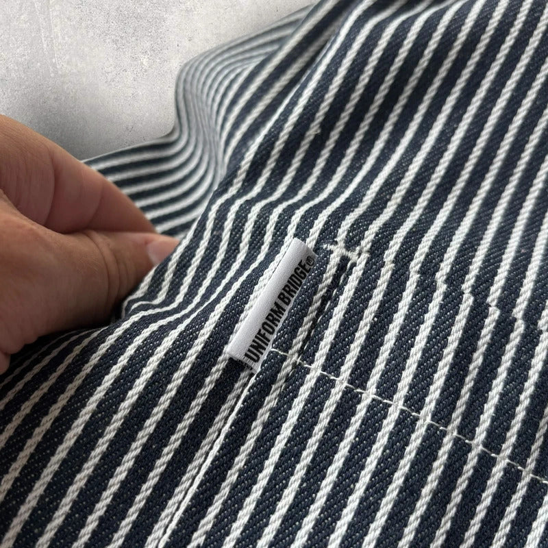 Uniform Bridge Hickory Stripe Chore Jacket Blue L