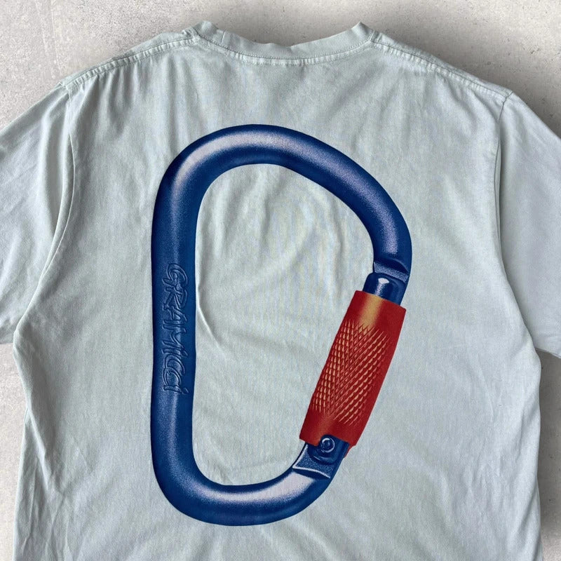 Gramicci Carabiner Graphic T Shirt Beige L