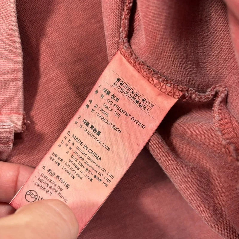 Frizmworks OG Pigment Dye T Shirt Pink L