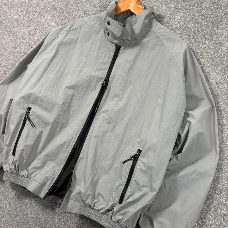 Uniform Bridge Cropped Boxy Windbreaker Grey M