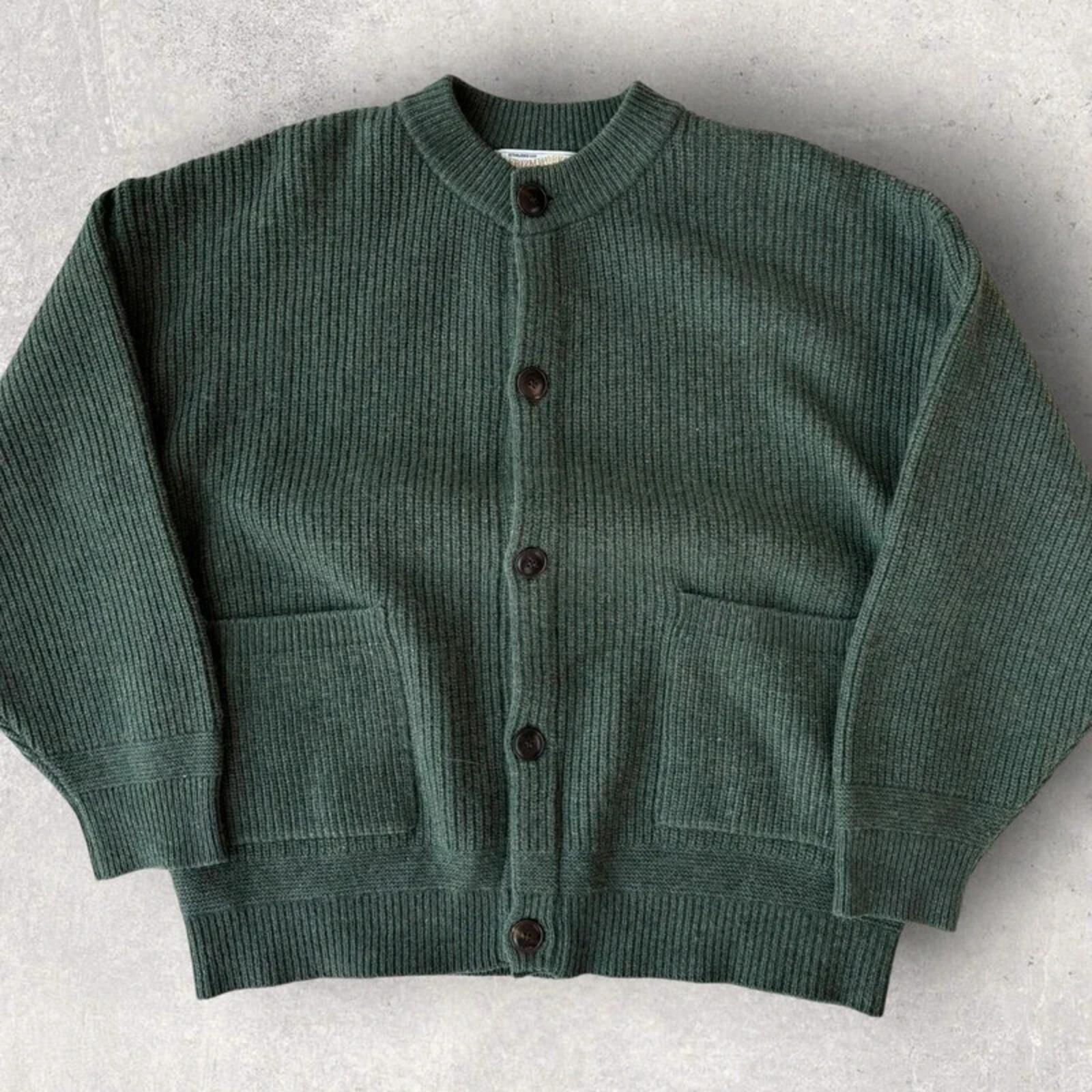 Frizmworks Heavy Wool Round Cardigan Forest Green M