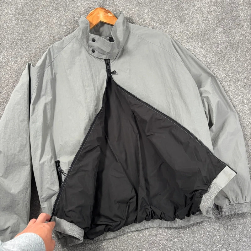 Uniform Bridge Cropped Boxy Windbreaker Grey M