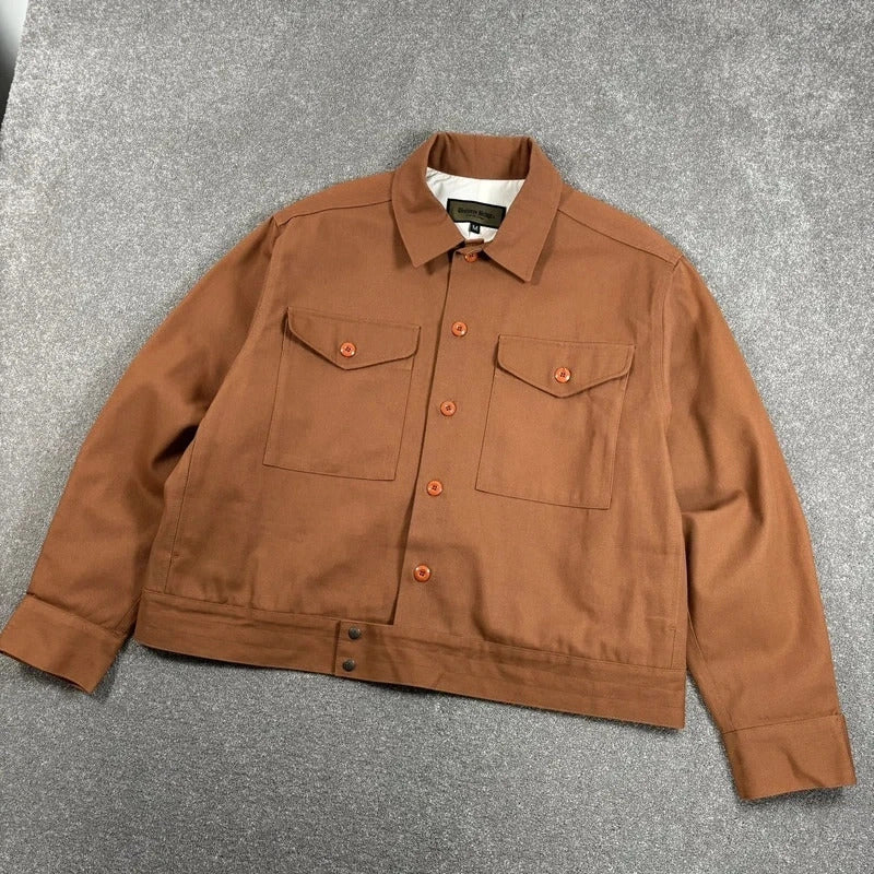 Uniform Bridge Cropped Utility Jacket Brown M