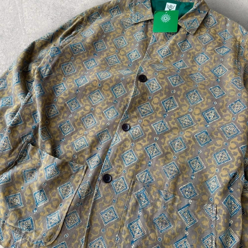 South2 West8 Paisley Utility Overshirt Grey M