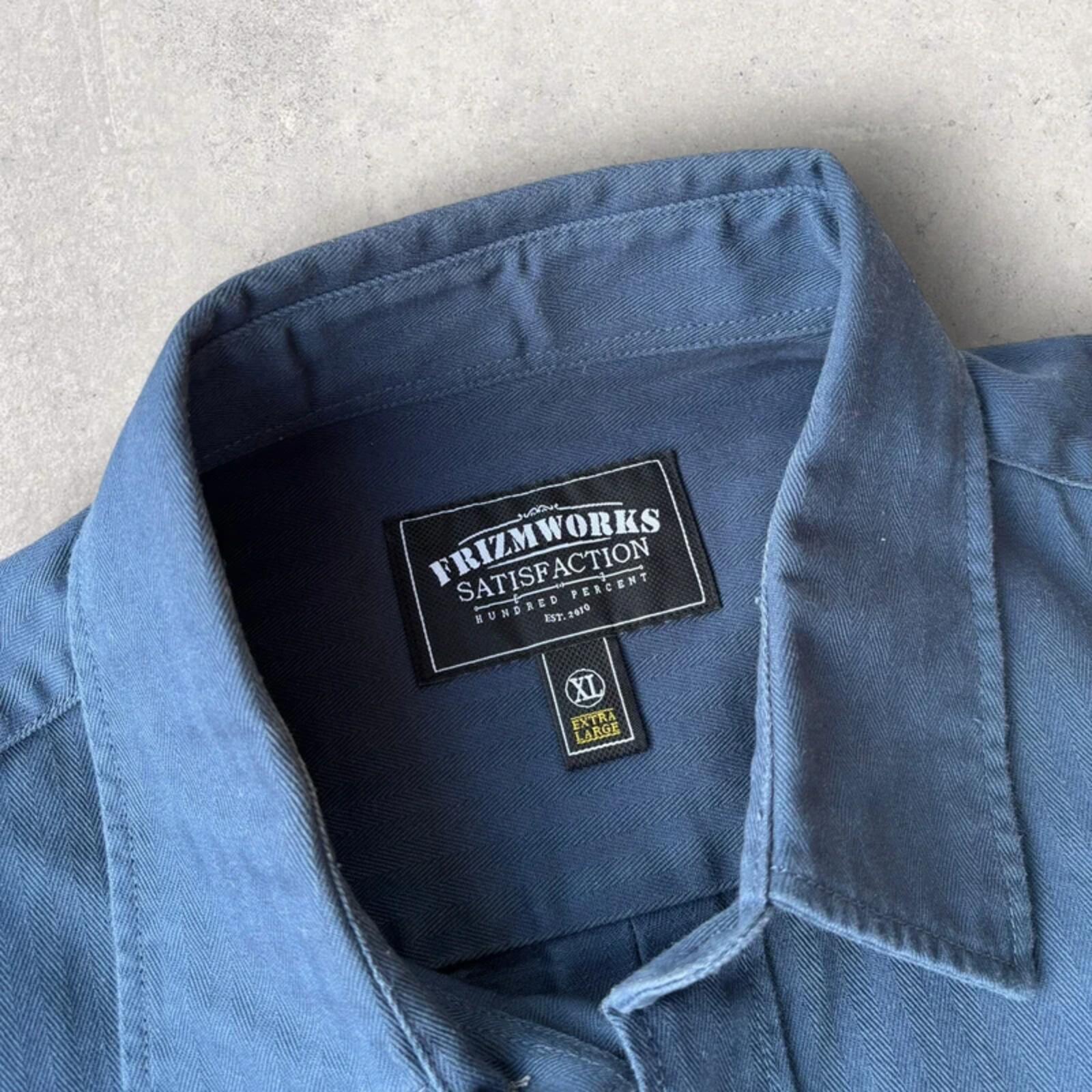Frizmworks HBT Carpenter Shirt Vintage Blue XL