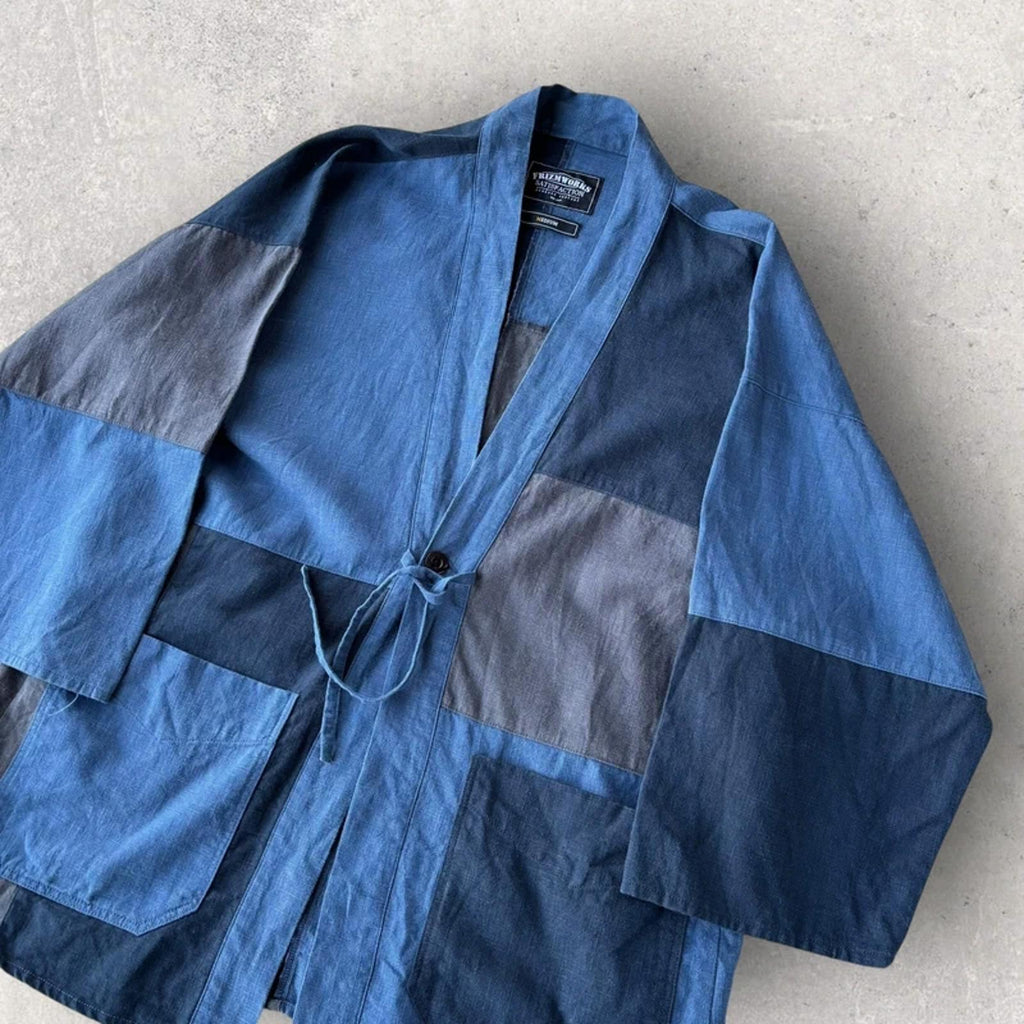 Frizmworks Linen Durumagi Jacket Blue M Korea Import
