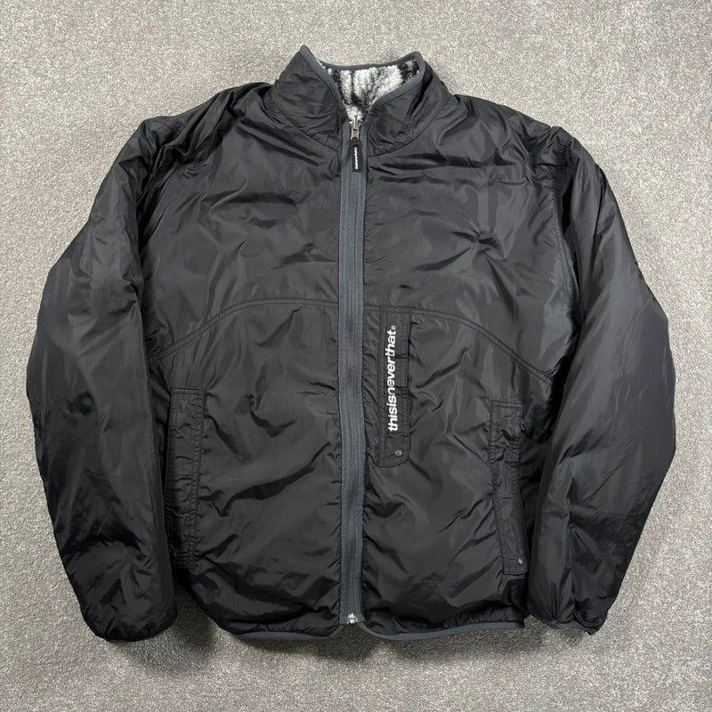 Thisisneverthat Reversible Boa Fleece Jacket Black L