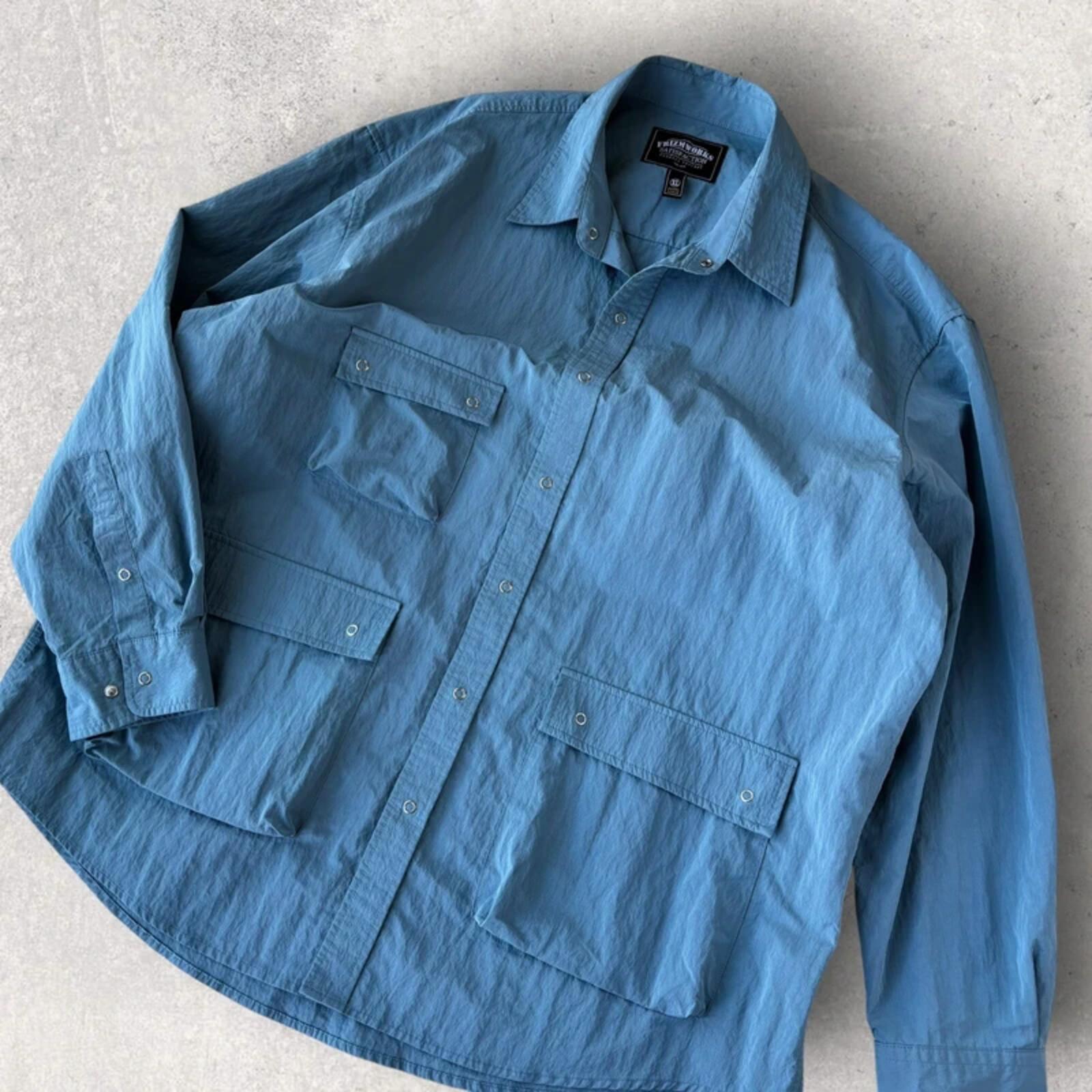 Frizmworks Nylon Ripstop Utility Shirt Jacket Blue XL