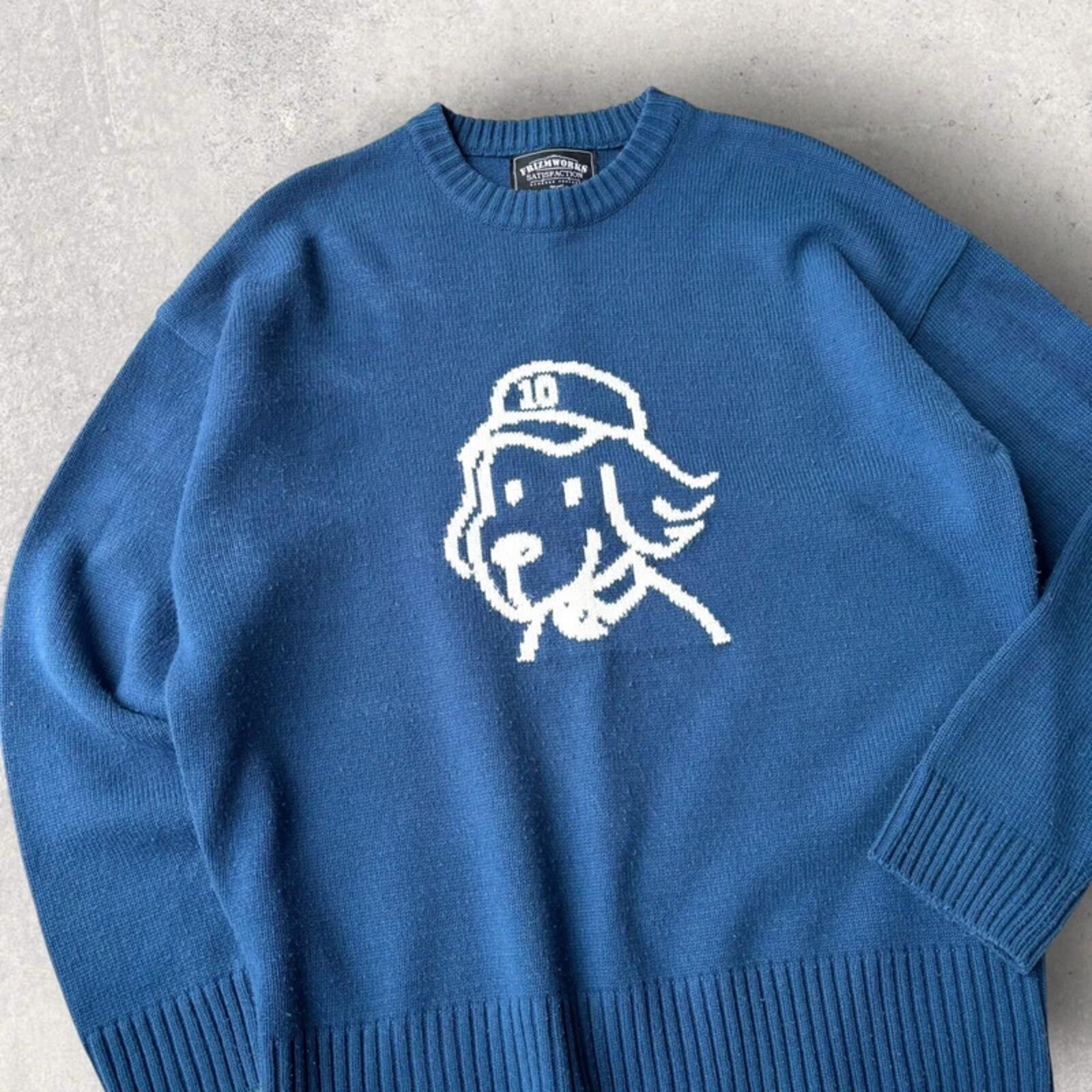 Frizmworks Pup Sketch Knit Blue XL