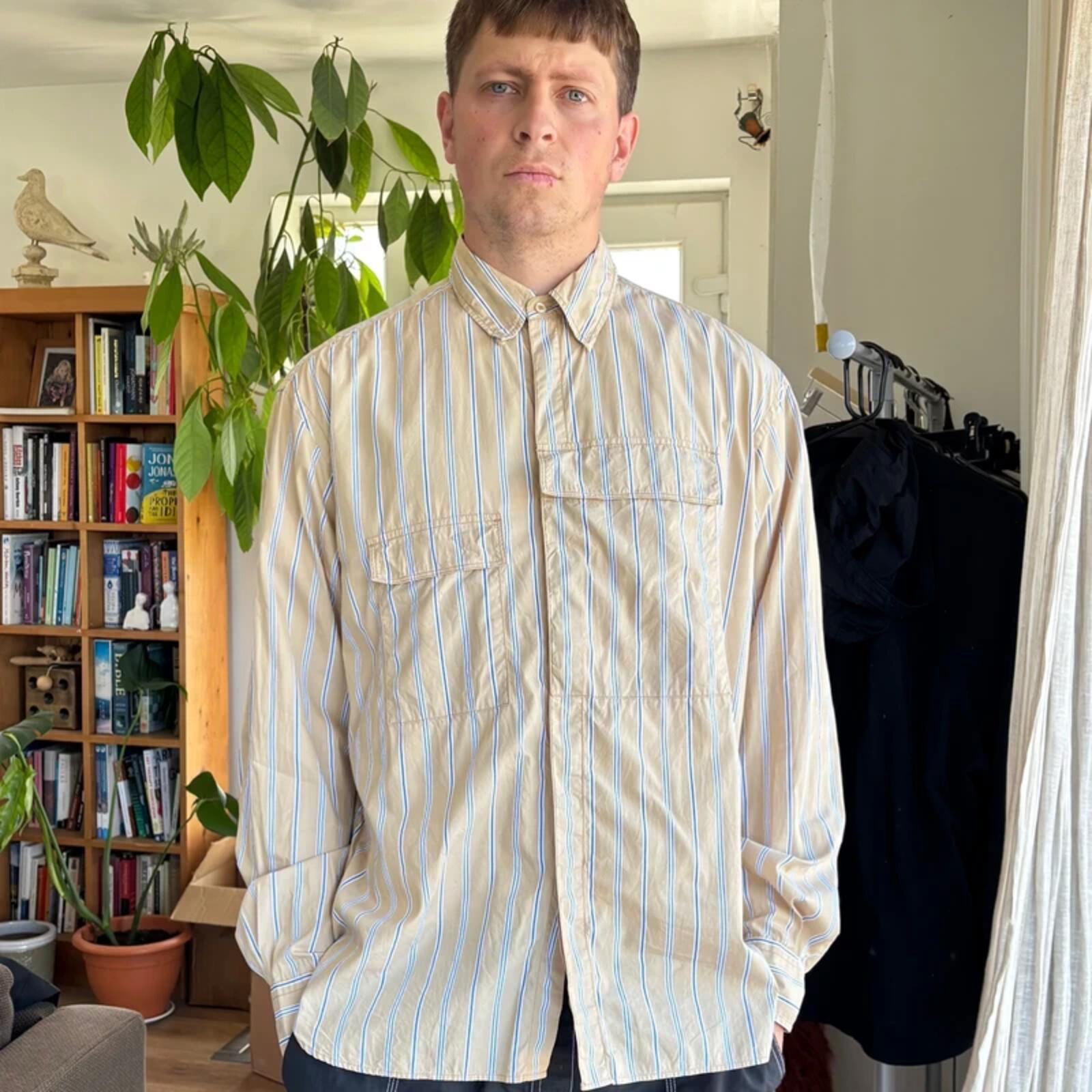 Eastlogue Asymmetric Utility Shirt Beige XL