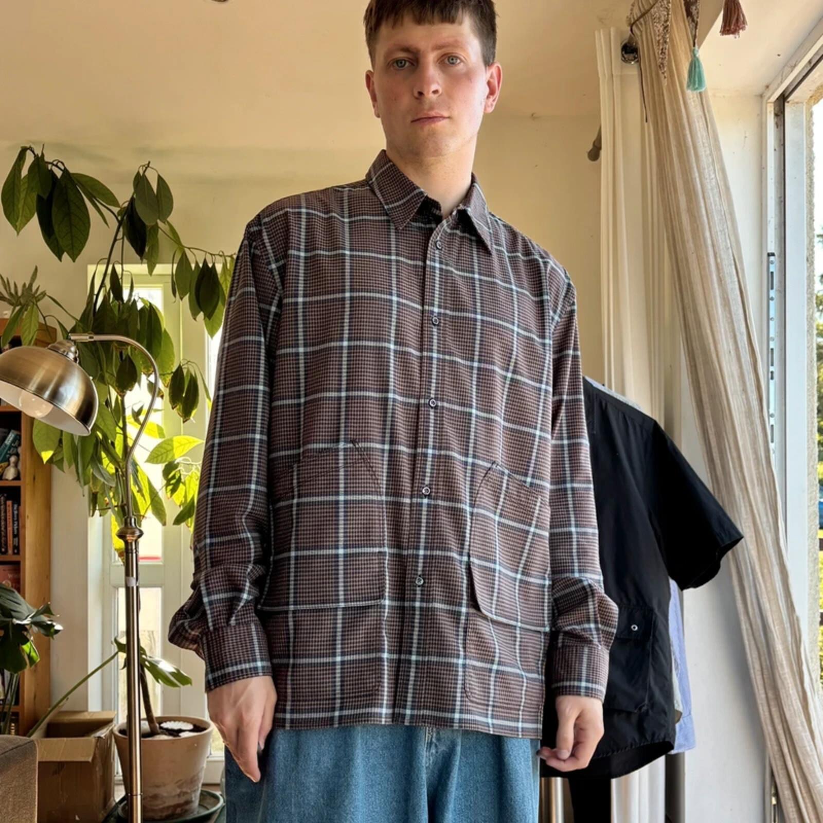 Eastlogue Utility Check Overshirt Brown L