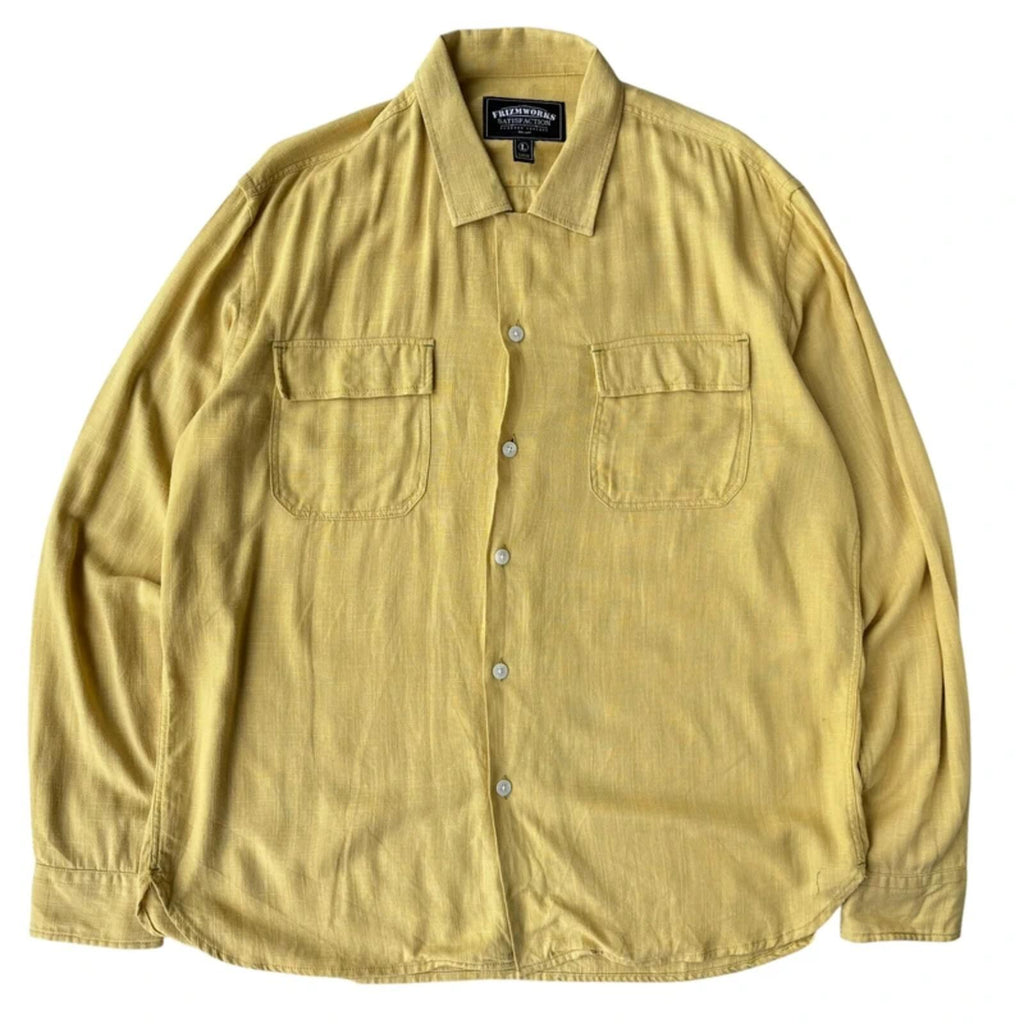 Frizmworks Linen Blend Pocket Shirt Yellow L