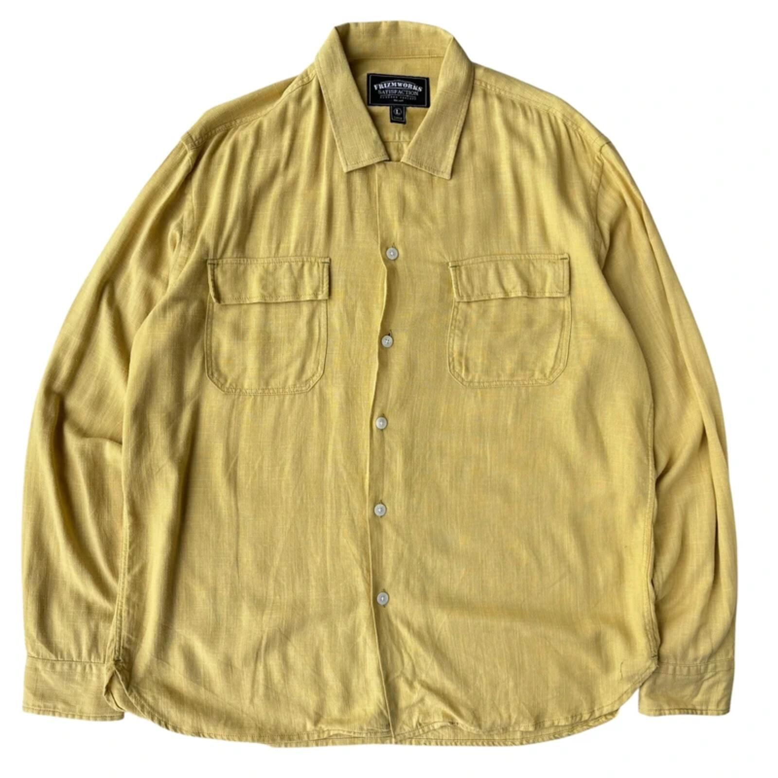 Frizmworks Linen Blend Pocket Shirt Yellow L