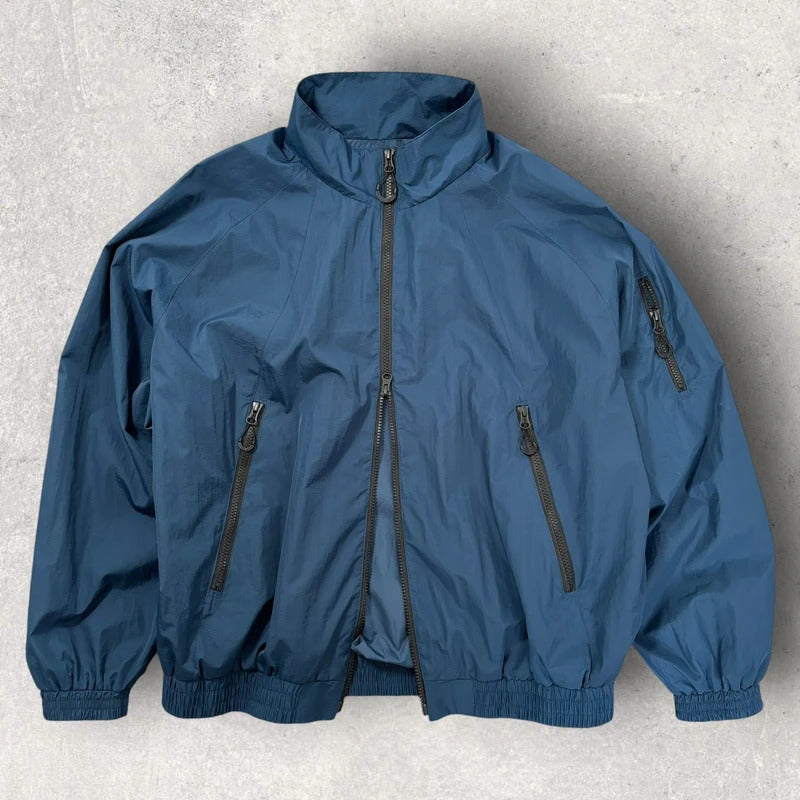 Uniform Bridge Cropped Sport Windbreaker Blue L