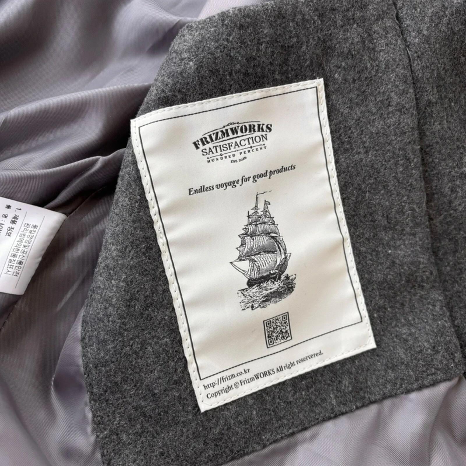 Frizmworks Wool Melton Boxy Jacket Charcoal XL
