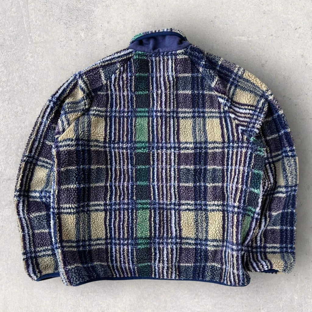 YMC Beach Check Fleece Jumper L