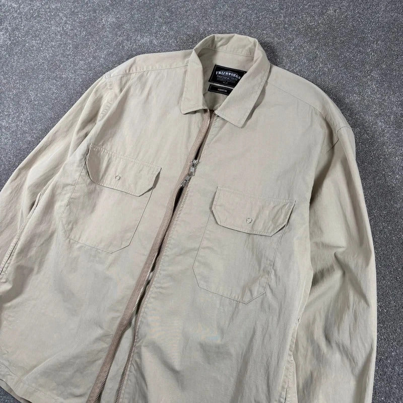 Frizmworks Full Zip Overshirt Beige M