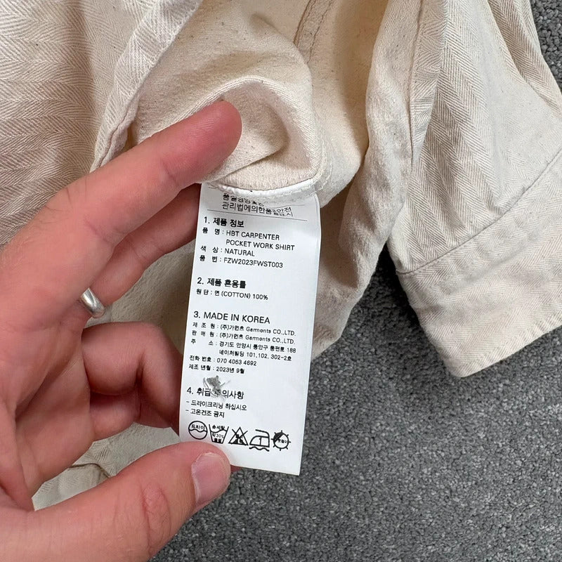 Frizmworks HBT Carpenter Shirt Natural M