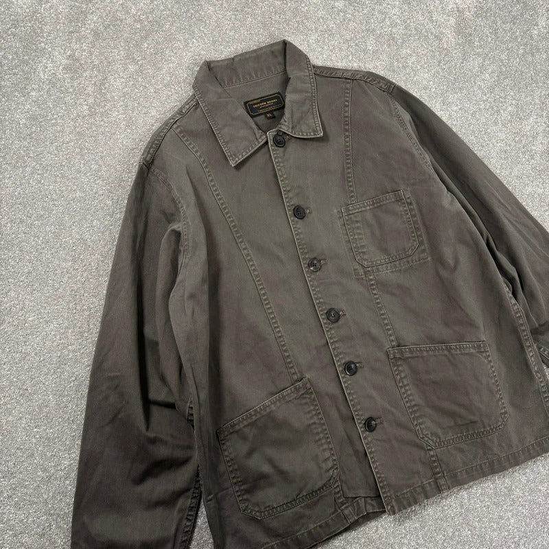 Uniform Bridge Cotton Chore Shirt Grey L