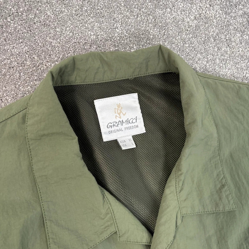 Gramicci Nylon Camp Shirt Green L