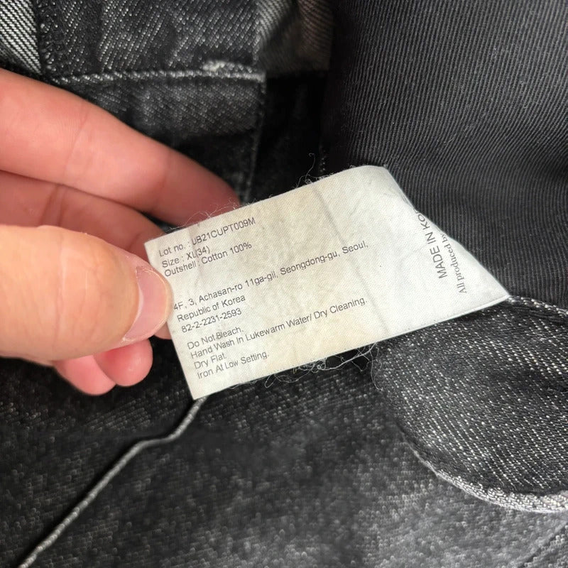 Uniform Bridge Wide Jean Washed Black W36