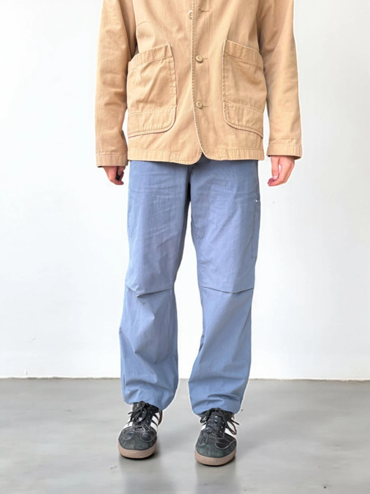 Norse Projects Falke Tab Baggy Trousers Calcite Blue Size M