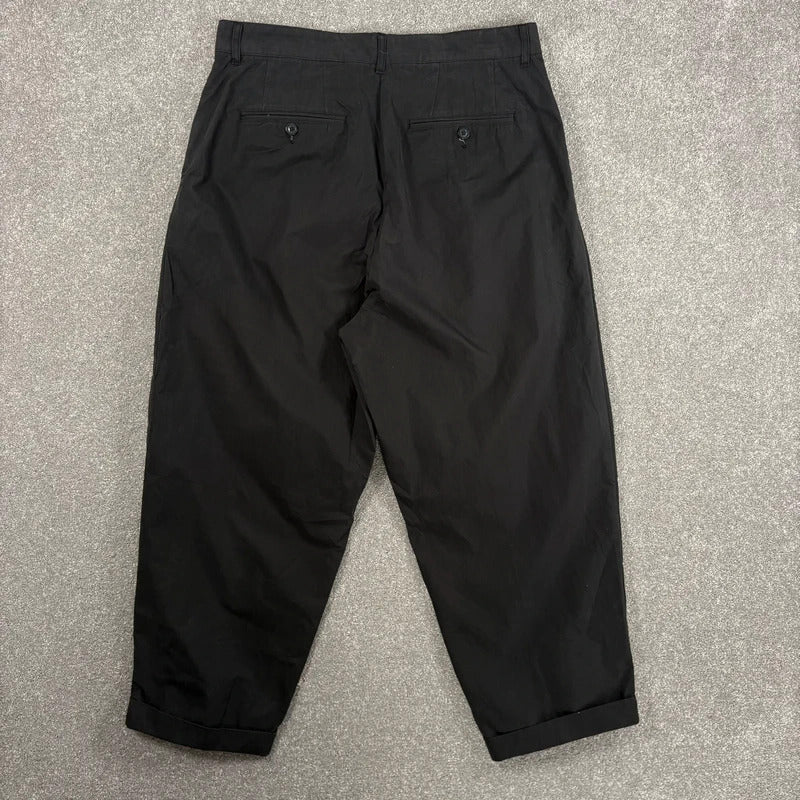 Uniform Bridge Pleated Wide Tapered Pant Black L