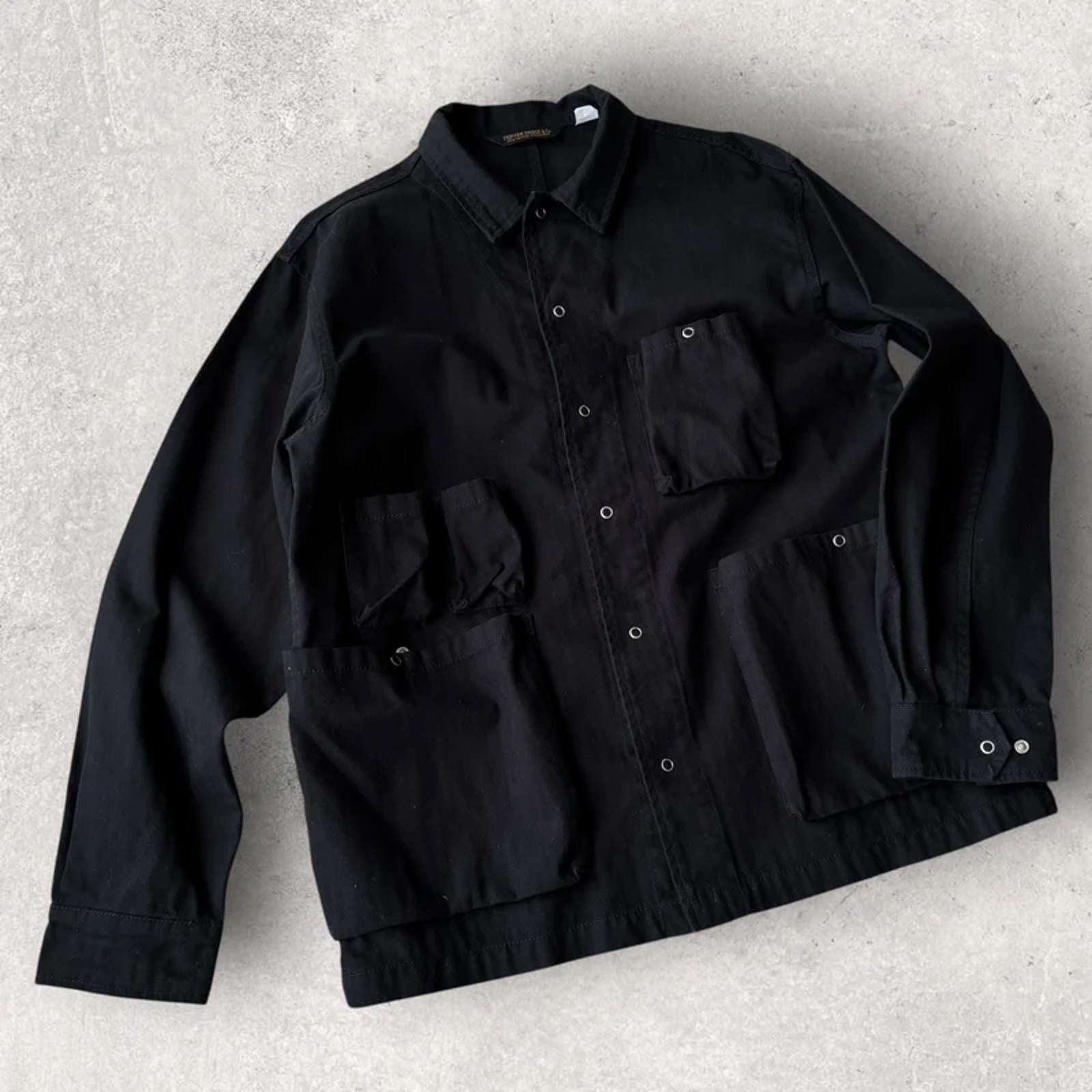 Uniform Bridge Field Utility Shacket Black L Korea Import Workwear