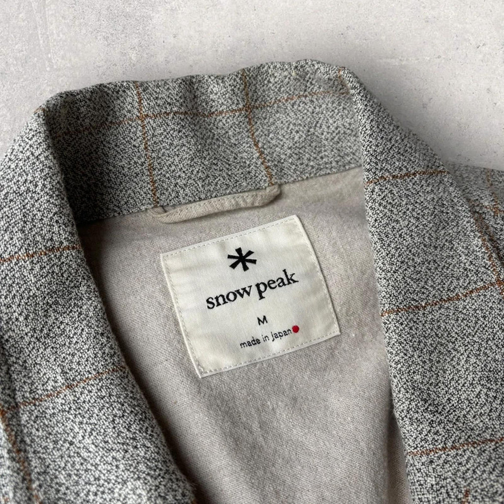 Snow Peak Linen Check Utility Jacket Beige M Japan Import Minimal